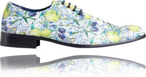 Lureaux La Bella Vita Kleurrijke Schoenen Voor Heren Veterschoenen Met Print