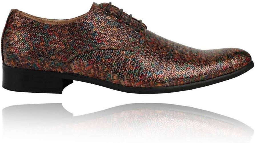 Lureaux Multicolor Spectrum Kleurrijke Schoenen Voor Heren Veterschoenen Met Print