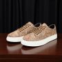Lureaux Sand Paisley Panther Sneakers Handgemaakte Nette Schoenen Voor Heren - Thumbnail 1