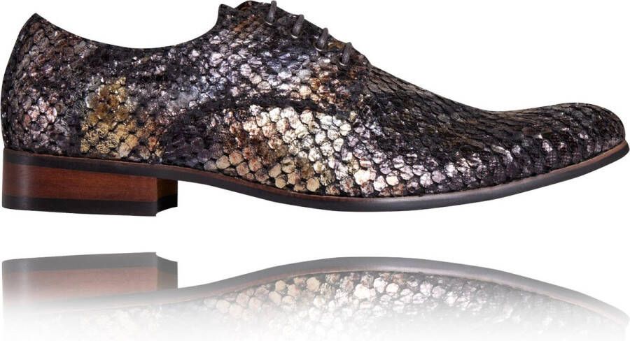 Lureaux Sparkie Elegance Kleurrijke Schoenen Voor Heren Veterschoenen Met Print