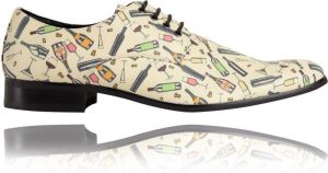 Lureaux Winery Kleurrijke Schoenen Voor Heren Veterschoenen Met Print
