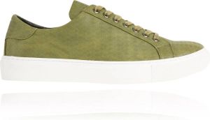 Lureaux Woven Green Sneakers Handgemaakte Nette Schoenen Voor Heren