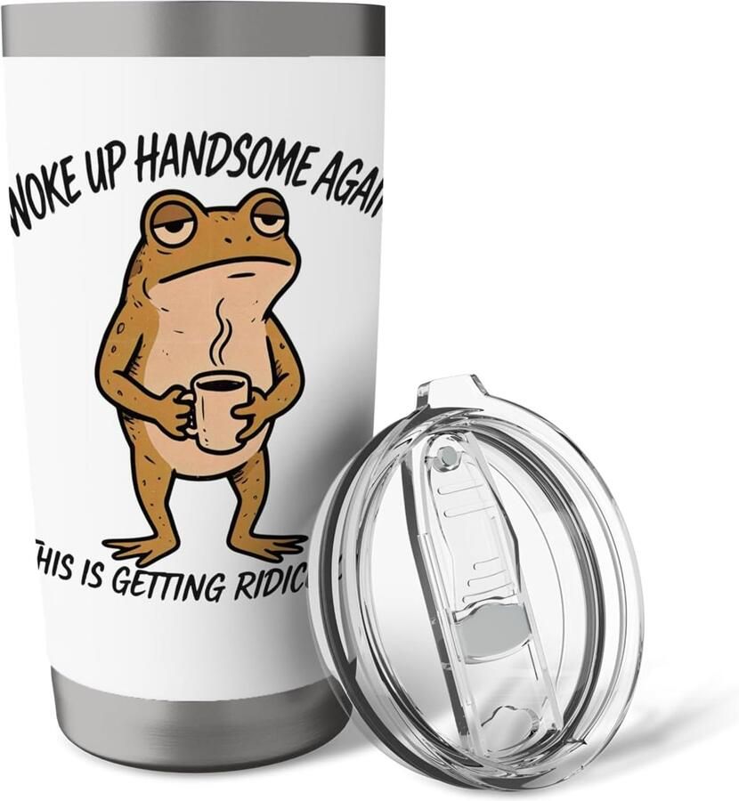 Lustige frosch thermobeker
