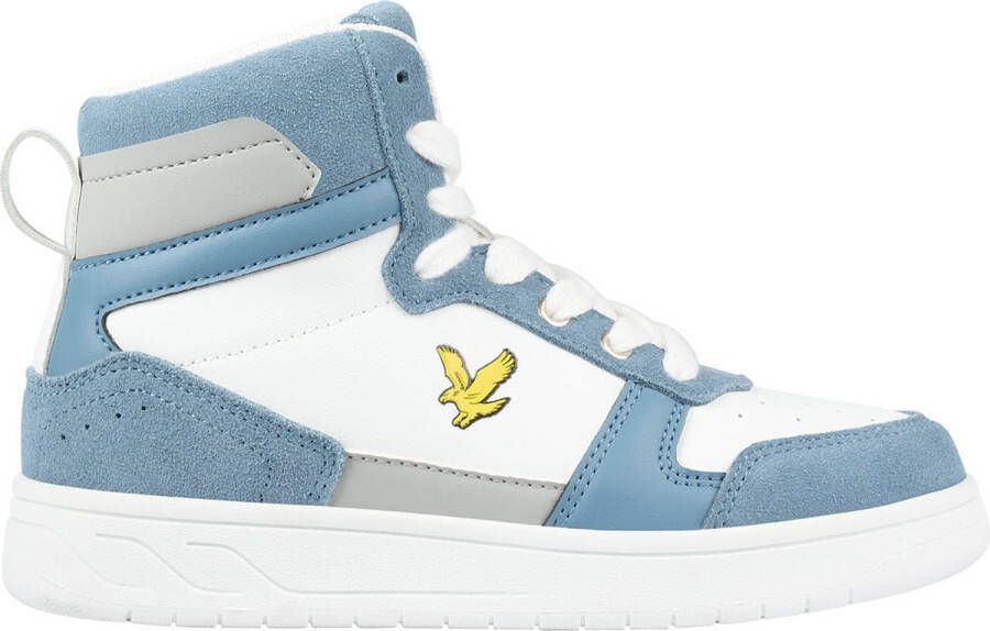 Lyle & Scott sneakers blauw wit Jongens Imitatieleer Meerkleurig 30