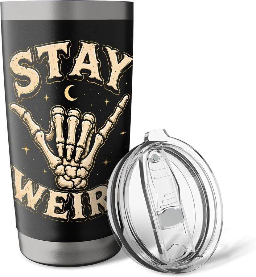 Maan hand skelet Halloween thermobeker