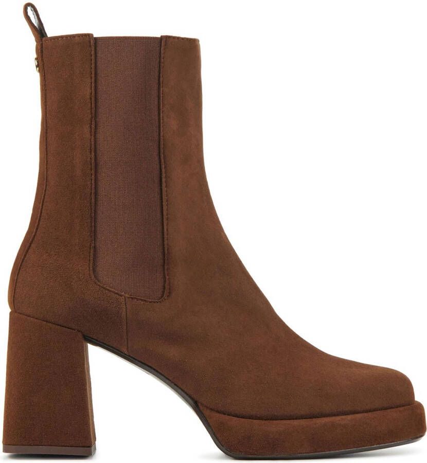 Mace Chelsea boots Dames Laarzen Damesschoenen Suède 22I110A sue Cognac