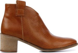 Mace Cowboylaarzen Dames Laarzen Damesschoenen Leer Slangenprint 8742 Cognac