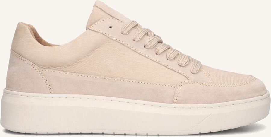 Mace Enzo-23 Sneakers Heren Leren Sneaker Beige