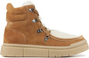 Mace Vrouwen Suède Veterboots Laarzen Damesschoenen M1125 Cognac