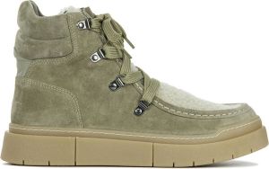 Mace Vrouwen Suède Veterboots Laarzen Damesschoenen M1125 Groen