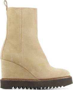 Mace Vrouwen Suède Enkellaarsjes Laarzen Damesschoenen M1099 Beige