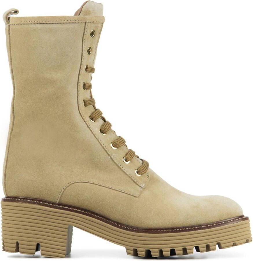 Mace Vrouwen Suède Veterboots Laarzen Damesschoenen M1101 Beige