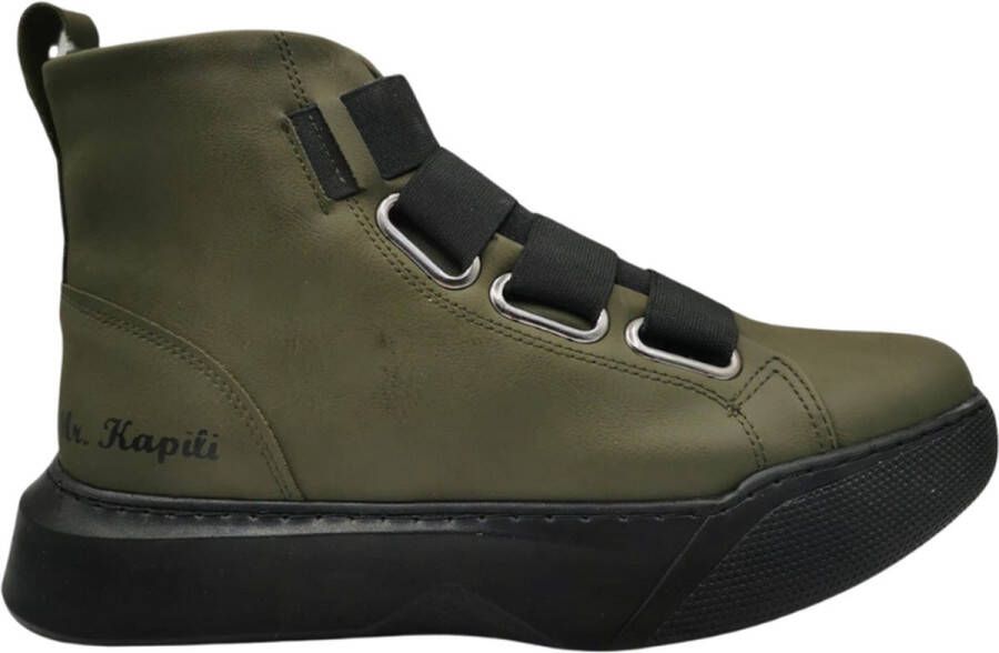 MadamPaola - Sneakers-Hoge zool-schoen met ronde zool-winterschoenen heren-winterschoenen heren-winter schoenen s-winter schoenen heren-winter schoenen- winter schoenen-warm schoenen-schoenen boots-schoen-shoenenen-Kleur groen