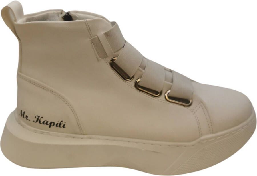 MadamPaola - Sneakers-Hoge zool-schoen met ronde zool-winterschoenen heren-winterschoenen heren-winter schoenen s-winter schoenen heren-winter schoenen- winter schoenen-warm schoenen-schoenen boots-schoen-shoenenen-Kleur wit