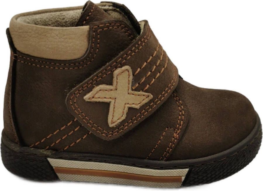 MadamPaola Kinderschoenen jongens Kinderschoenen Klittenband Bruin