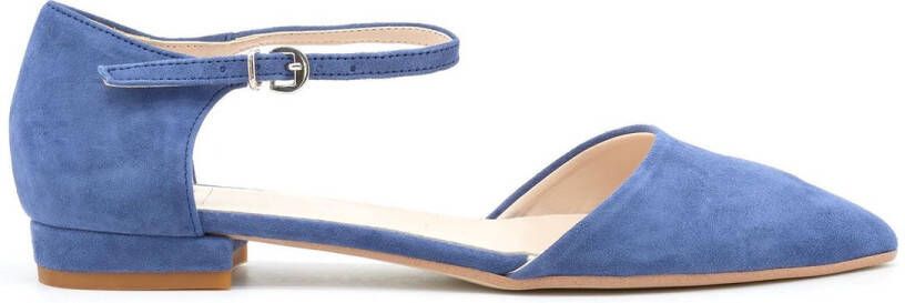Made in Italia Ballerina's met Enkelbandje van Suède met Puntneus