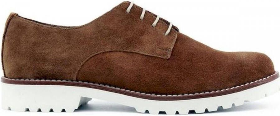 Made in Italia Dames Suède Veterschoenen Lente Zomer Brown Dames