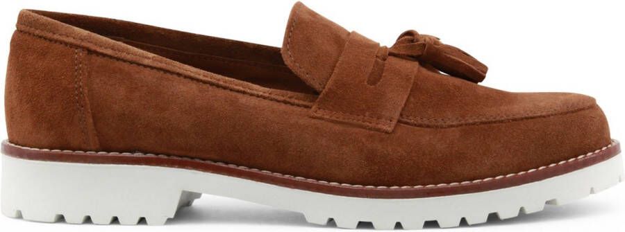 Made in Italia Suède kwastloafers met rubberen zool Brown Dames