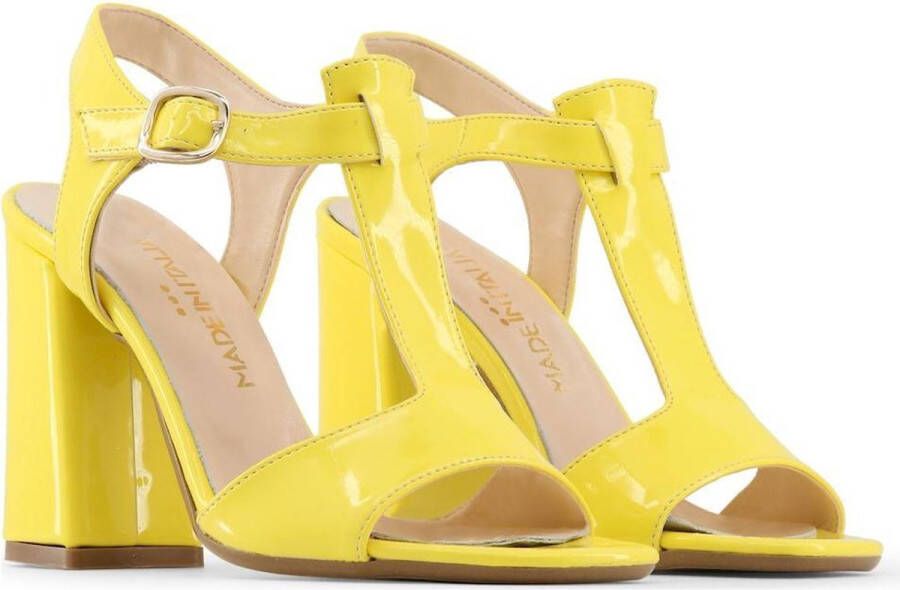Made in Italia Dames Verstelbare Enkelband Sandalen Yellow Dames
