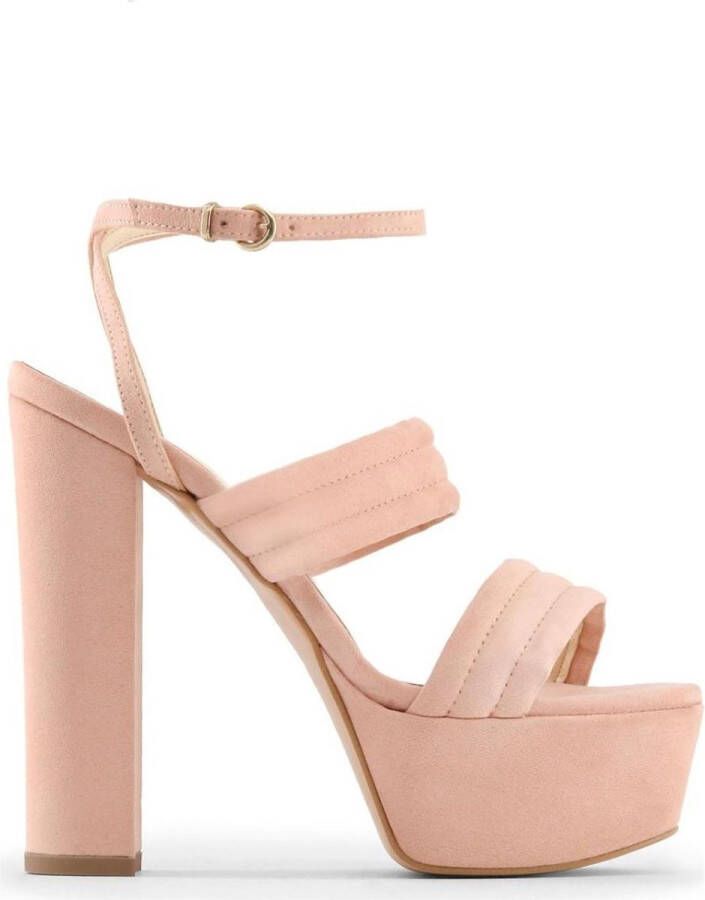 Made in Italia Luxe Velvet Wraparound Strap Sandalen Pink Dames