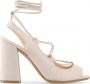 Made in Italia Verstelbare enkelband hak sandalen Beige Dames - Thumbnail 11