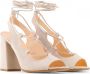 Made in Italia Verstelbare enkelband hak sandalen Beige Dames - Thumbnail 5