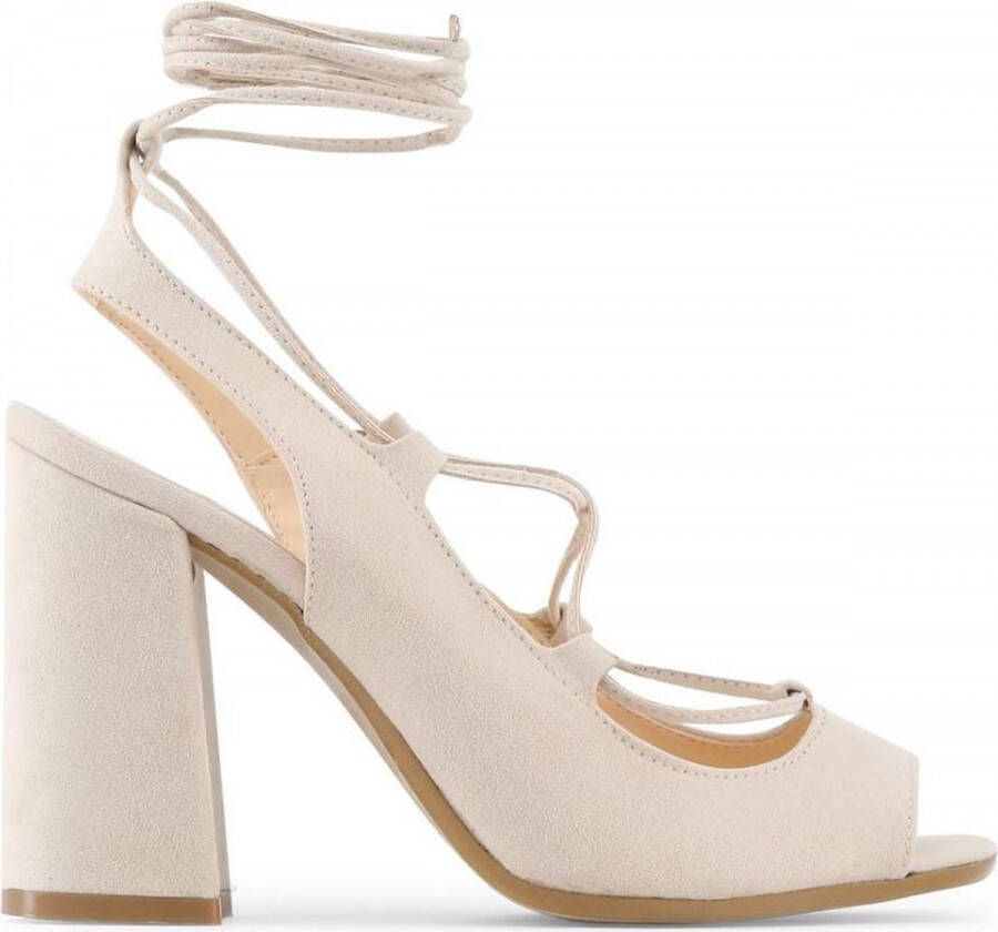 Made in Italia Verstelbare enkelband hak sandalen Beige Dames