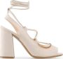 Made in Italia Verstelbare enkelband hak sandalen Beige Dames - Thumbnail 4
