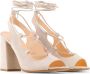 Made in Italia Verstelbare enkelband hak sandalen Beige Dames - Thumbnail 10