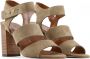 Made in Italia Verstelbare Leren Sandalen met 10cm Hak Brown Dames - Thumbnail 1