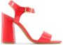 Made in Italia Damesandalen met enkelband van synthetisch lakleer Red Dames - Thumbnail 4