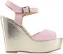Made in Italia Verstelbare Enkelband Sleehak Sandalen Pink Dames - Thumbnail 6