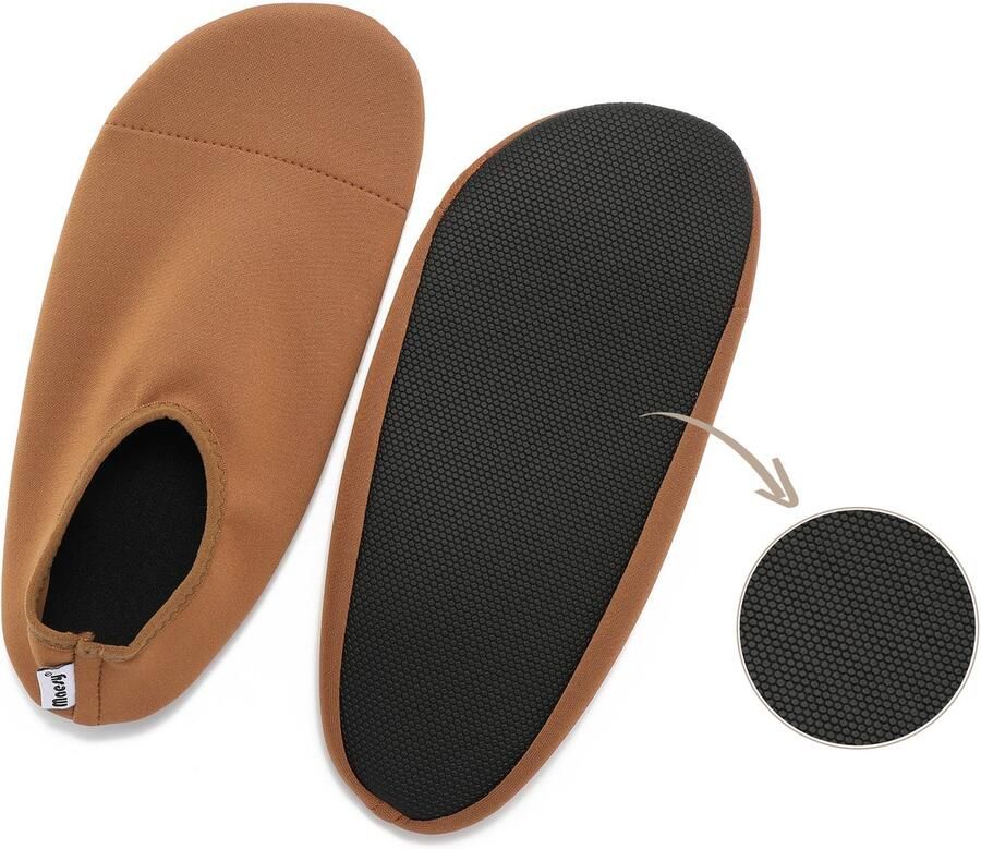 Maesy Antislip Schoentjes Waterschoenen Kind UV-bescherming Anti Slip Stop Uitglijden Caramel Bruin