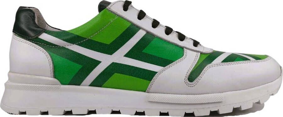 Maglieriapelle Ferro Shoes Achterhoek Sneaker Wit Echt leder Handgemaakt