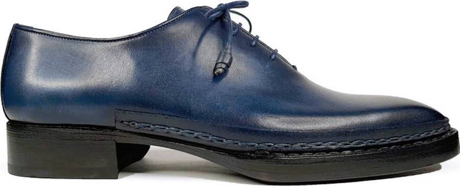 Maglieriapelle Ferro Shoes Goodyear Welted Oxford BARCLAY Marine Echt leder Handgemaakt - Foto 1