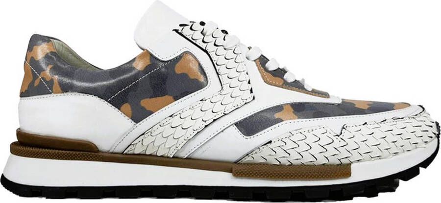 Maglieriapelle Ferro Shoes Sneaker Elmar Wit Echt leder Handgemaakt
