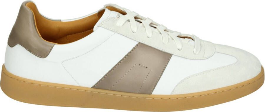 Magnanni 25851~PRIMERA~~~~~~~~~~~~~~~~~ Lage sneakersVrije tijdsschoenenHeren sneakers Wit beige