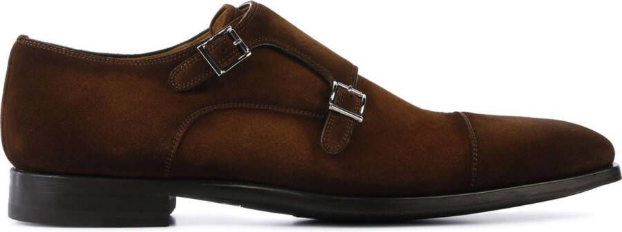 Magnanni Instappers Heren Gespschoenen Herenschoenen Suède 16016 Cognac combi