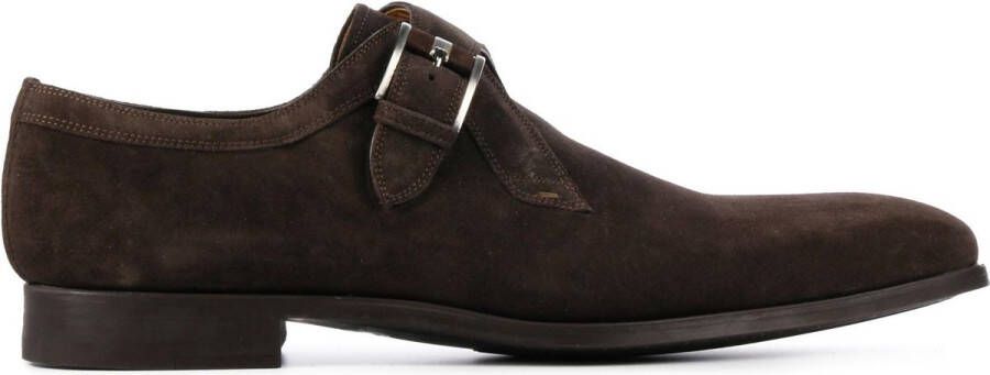 Magnanni Instappers Heren Gespschoenen Herenschoenen Suède 16618 Bruin combi