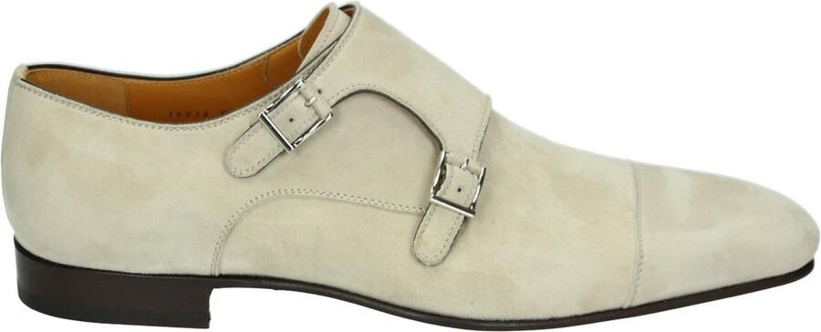 Magnanni 16016 GespschoenenNette herenschoenenHeren veterschoenPopulaire herenschoenen Wit beige
