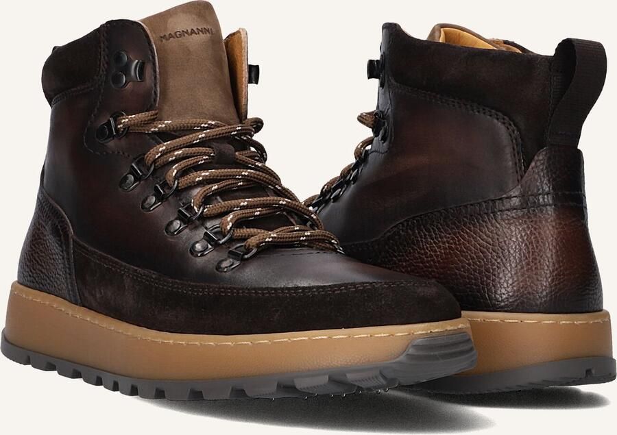 MAGNANNI Veterboots Heren 25827 Maat: 46 Materiaal: Leer Kleur: Bruin - Foto 2