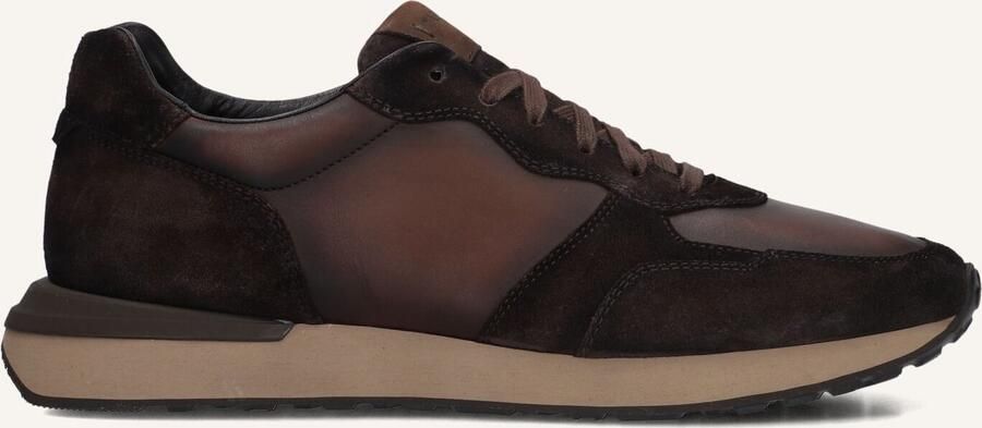 MAGNANNI Lage Sneakers Heren 26313 Maat: 45 Materiaal: Leer Kleur: Bruin