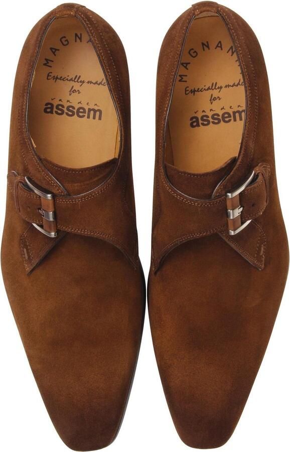 Magnanni Instappers Heren Gespschoenen Herenschoenen Suède 16618 Cognac combi - Foto 4