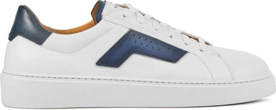 Magnanni Sneakers Heren Lage sneakers Herenschoenen Leer 25349 Wit blauw