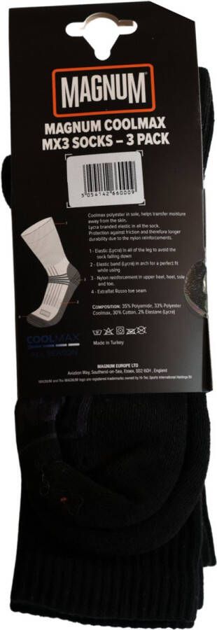 magnum Coolmax MX3 Socks 3-Pack Zwart