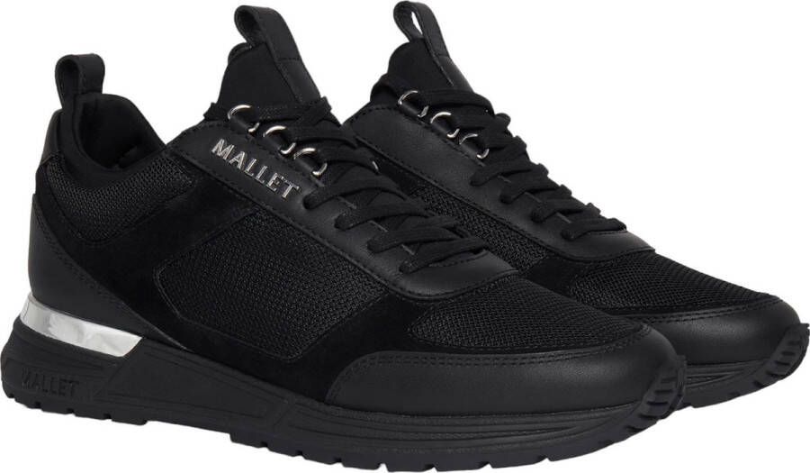 Mallet London Lite Triple Black Silver Sneakers Black Heren