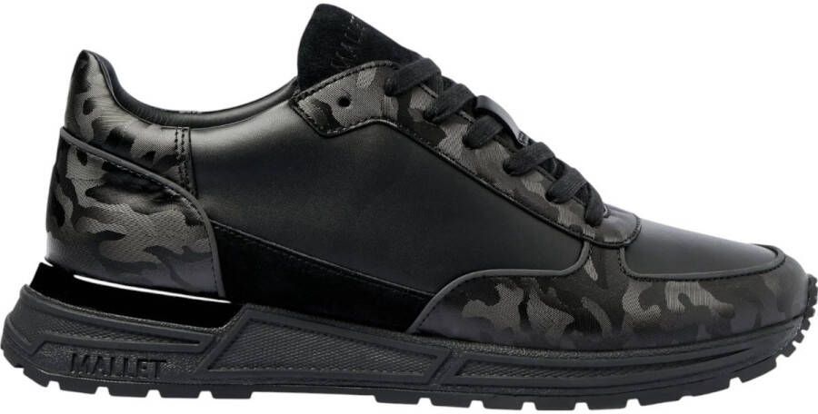 Mallet London Zwarte Camo Sneakers met Premium Materialen