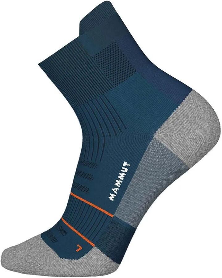 Mammut Mountain Running Lightweight Merino Quarter Sokken Blauw