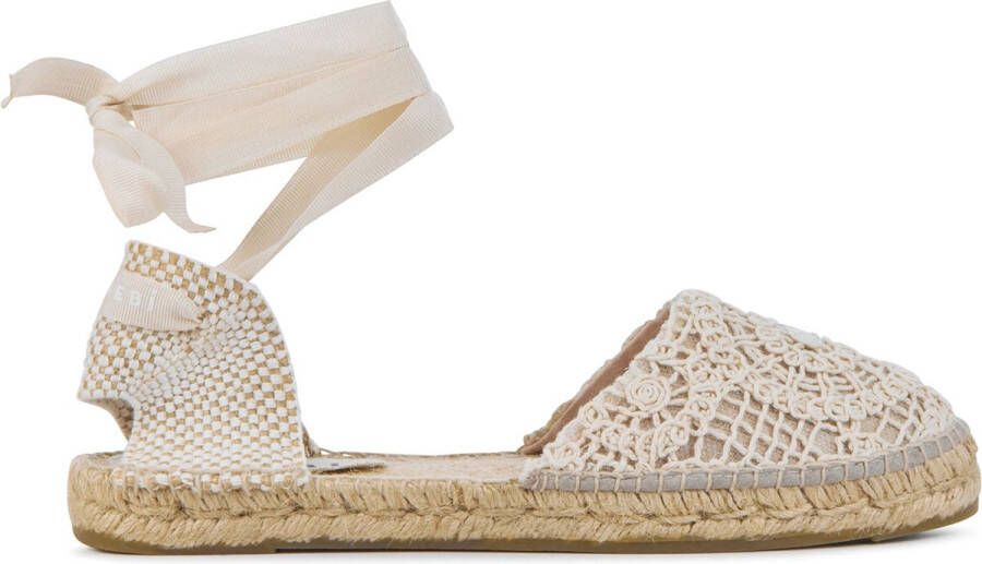 Manebi Espadrilles Female Instappers Damesschoenen Canvas G43P0 Gebroken wit