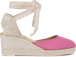 Manebi Espadrilles Instappers Suède R08WL Fuchsia